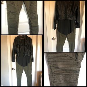 H&M size 14 Khaki Moto Maternity Pants